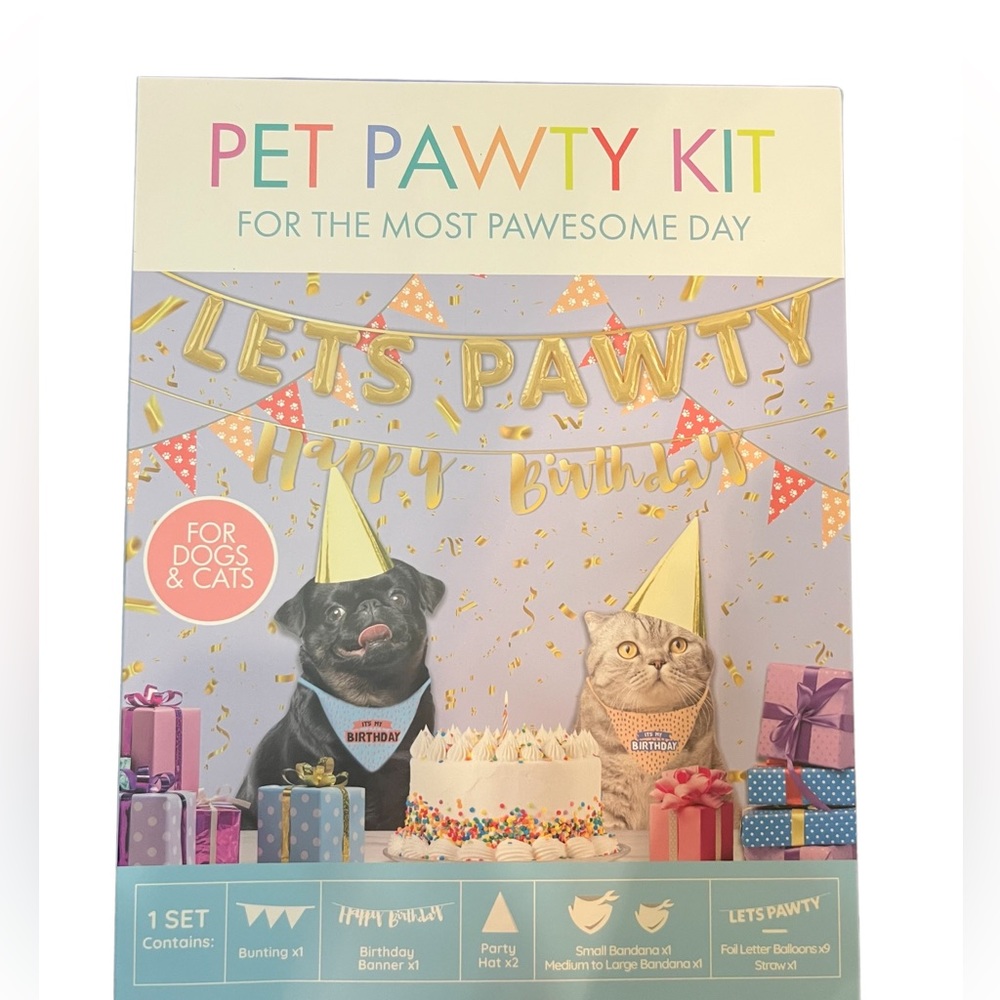 Pet Pawty Kit (NIB) (For Cats & Dogs)